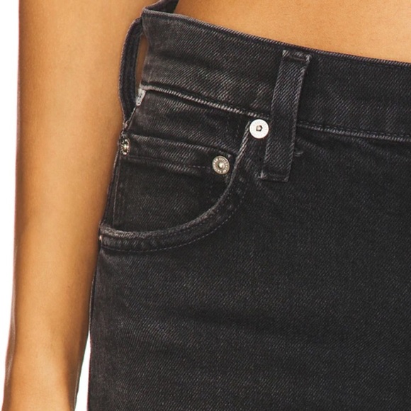 COH CITIZENS OF HUMANITY AVA #142 STRETCH LOW-WAIST STRAIGHT LEG BLACK WASHED - Picture 4 of 15